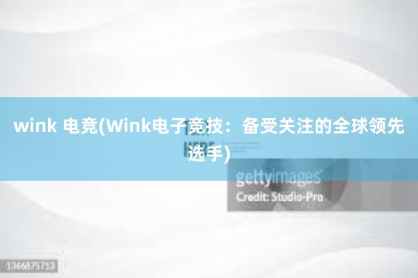 wink 电竞(Wink电子竞技：备受关注的全球领先选手)