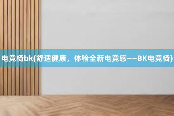 电竞椅bk(舒适健康，体验全新电竞感——BK电竞椅)