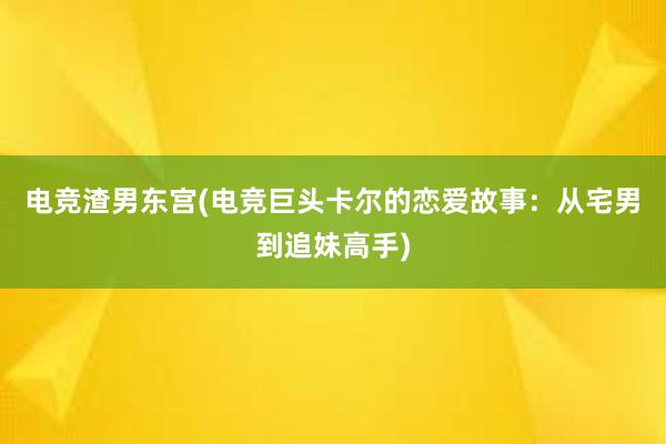 电竞渣男东宫(电竞巨头卡尔的恋爱故事：从宅男到追妹高手)