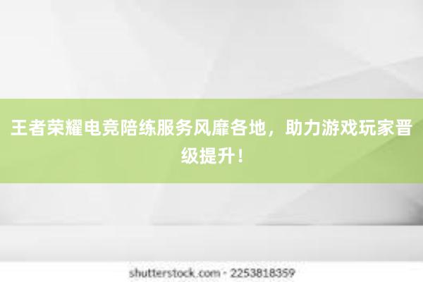 王者荣耀电竞陪练服务风靡各地，助力游戏玩家晋级提升！