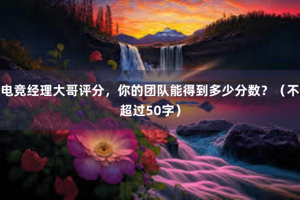 电竞经理大哥评分，你的团队能得到多少分数？（不超过50字）